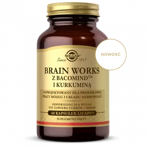 Вітаміни Solgar Brain Works with BacomindTM та Curcumin 60 табл.