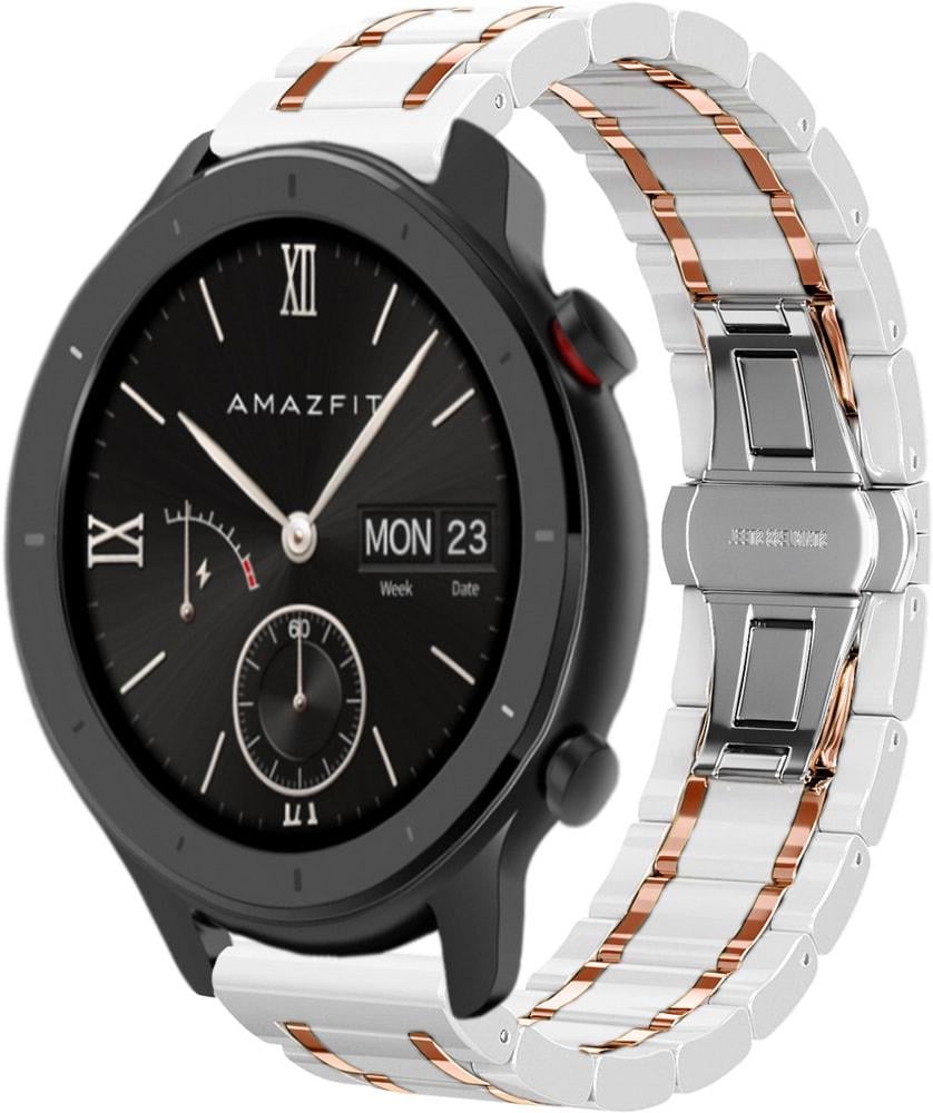 Ремешок керамический Ceramo для Amazfit GTR 42 мм Pink/White (28736-52)