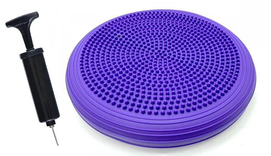 Подушка балансировочная массажная EasyFit Cushion-2 с насосом 32 см Фиолетовый (21029) Подушка балансировочная массажная EasyFit Cushion-2 с насосом 32 см Фиолетовый (21029)