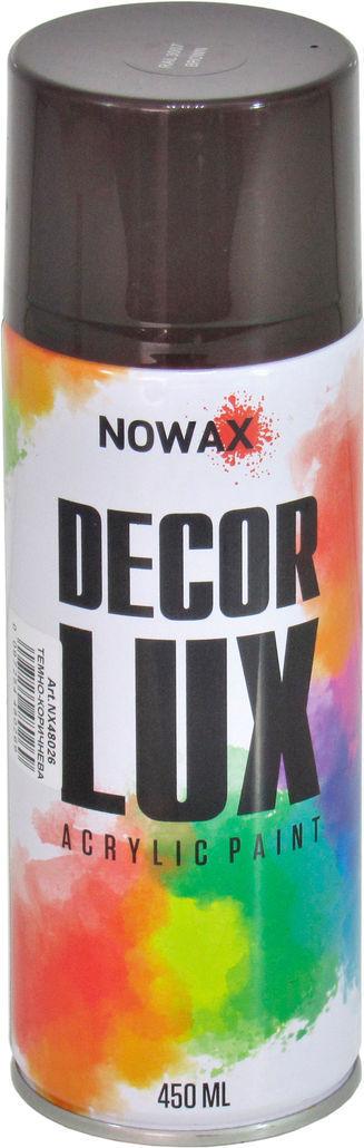 Краска-спрей Nowax Decor Lux 450 мл RAL 3007 Коричневый (NX48026 3007)