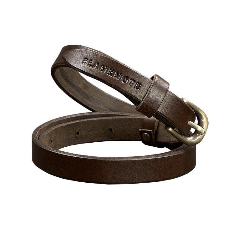 Ремінь жіночий шкіряний 15 мм Коричневий (A-026878)