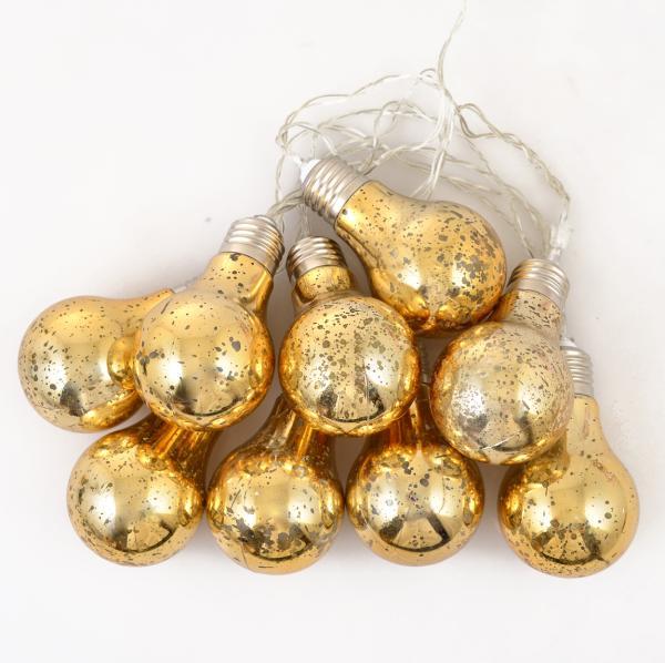 Гірлянда LED Yes! Fun 10 ламп Золоте скло Молочно-білий (801147)