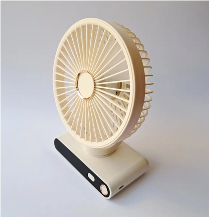 Вентилятор портативный Fan аккумуляторный с подсветкой Бежевый (U-2787W) - фото 2