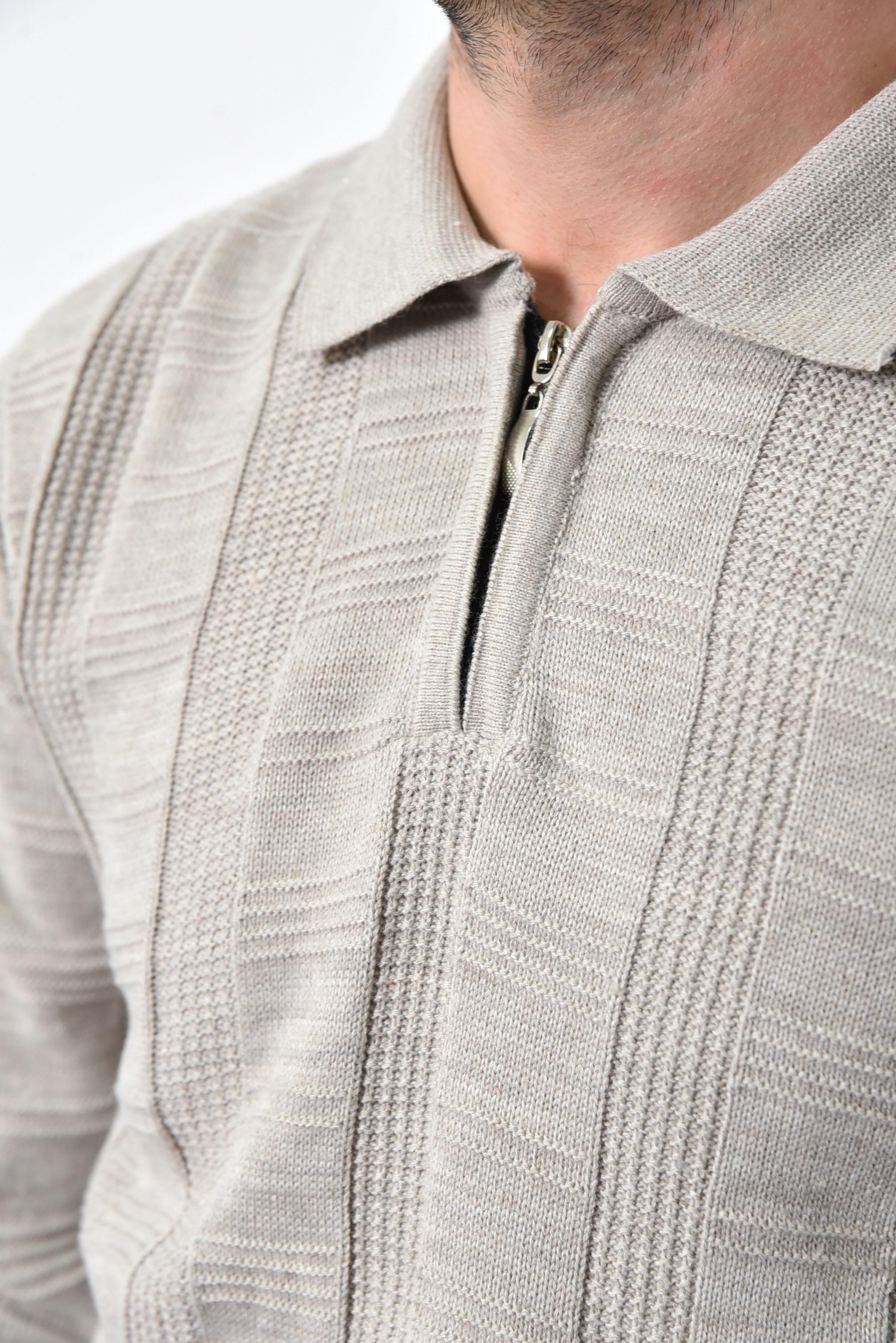 Свитер мужской L Бежевый акриловый (169913) - фото 4