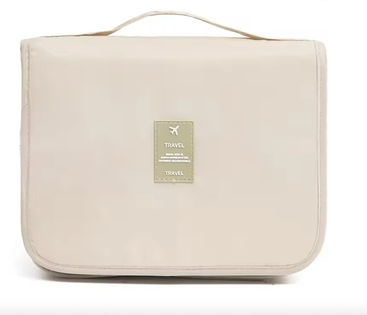 Косметичка-органайзер дорожная водонепроницаемая с ручкой Бежевый (29868407)