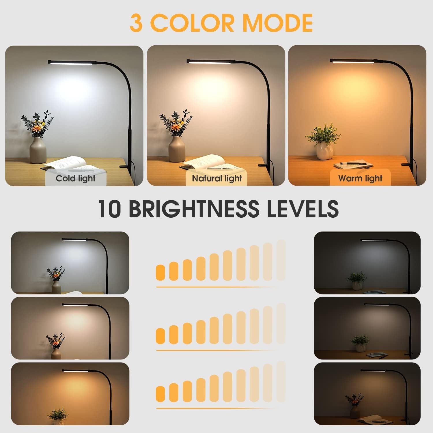 Настольная LED гибкая лампа с тремя режимами защиты глаз - фото 2 Настольная LED гибкая лампа с тремя режимами защиты глаз - фото 2