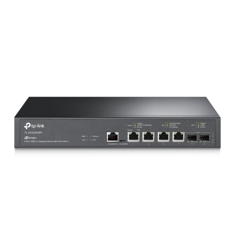 Коммутатор TP-Link TL-SX3206HPP управляемый 4х10 Гбит/с RJ45/2хSFP+ 10 Гбит/с (576978) - фото 2