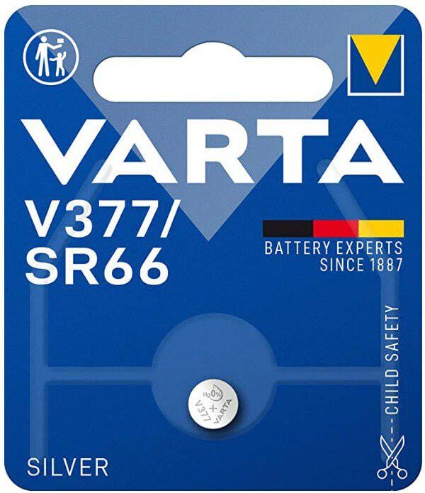 Батарейка часовая Varta V377/SR66 SR626SW/G4/376 1,55V серебряно-цинковая блистер (3160)