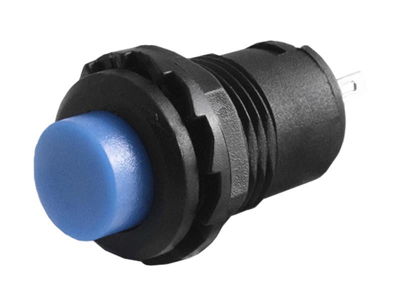 Кнопка круглая ON/OFF с фиксацией Синий (DS-228)