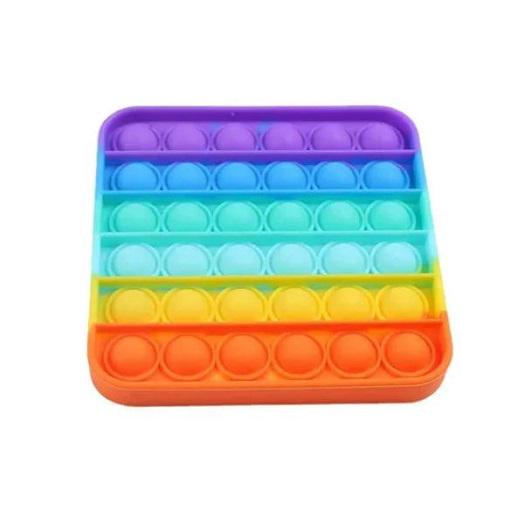 Игрушка антистресс Pop It квадрат Радужный