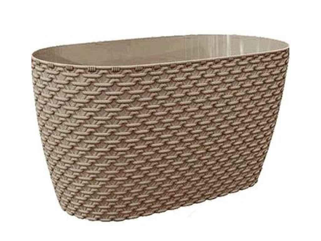 Горщик для квітів Elif Plastik 4,25 л 14,5x29х15 см Коричневий (912027)
