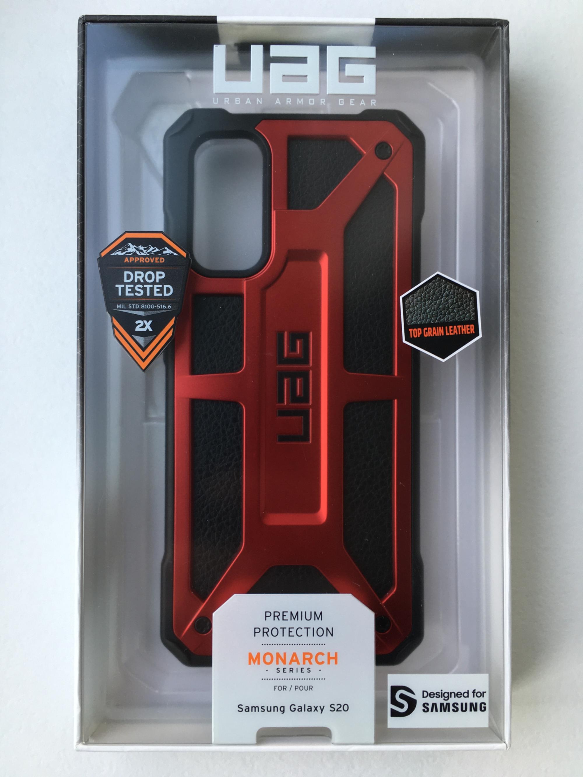 Чехол милитари противоударный UAG Monarch (211971119494) для Samsung Galaxy S20 (6.2") Crimson