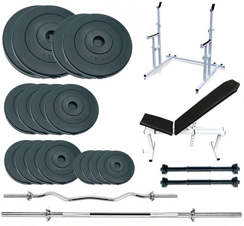 Лава/стійки з набором штанг і гантелей Newt ProGym Set 100 кг (NE-3090-ST-100)