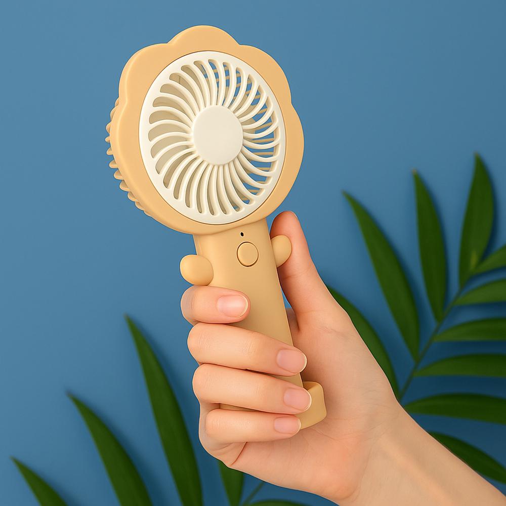 Вентилятор портативний на акумуляторі та USB Квітка Помаранчевий (51-пом-BT-8861) - фото 3 Вентилятор портативний на акумуляторі та USB Квітка Помаранчевий (51-пом-BT-8861) - фото 3
