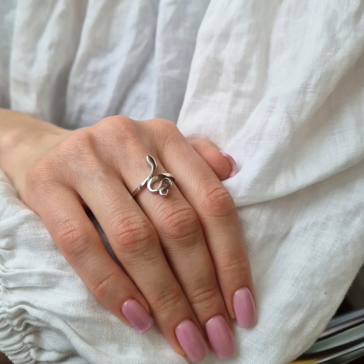 Каблучка без каменів змія срібло 925 проби родоване 2,50 г р. 16 (4357р) - фото 8 Каблучка без каменів змія срібло 925 проби родоване 2,50 г р. 16 (4357р) - фото 8