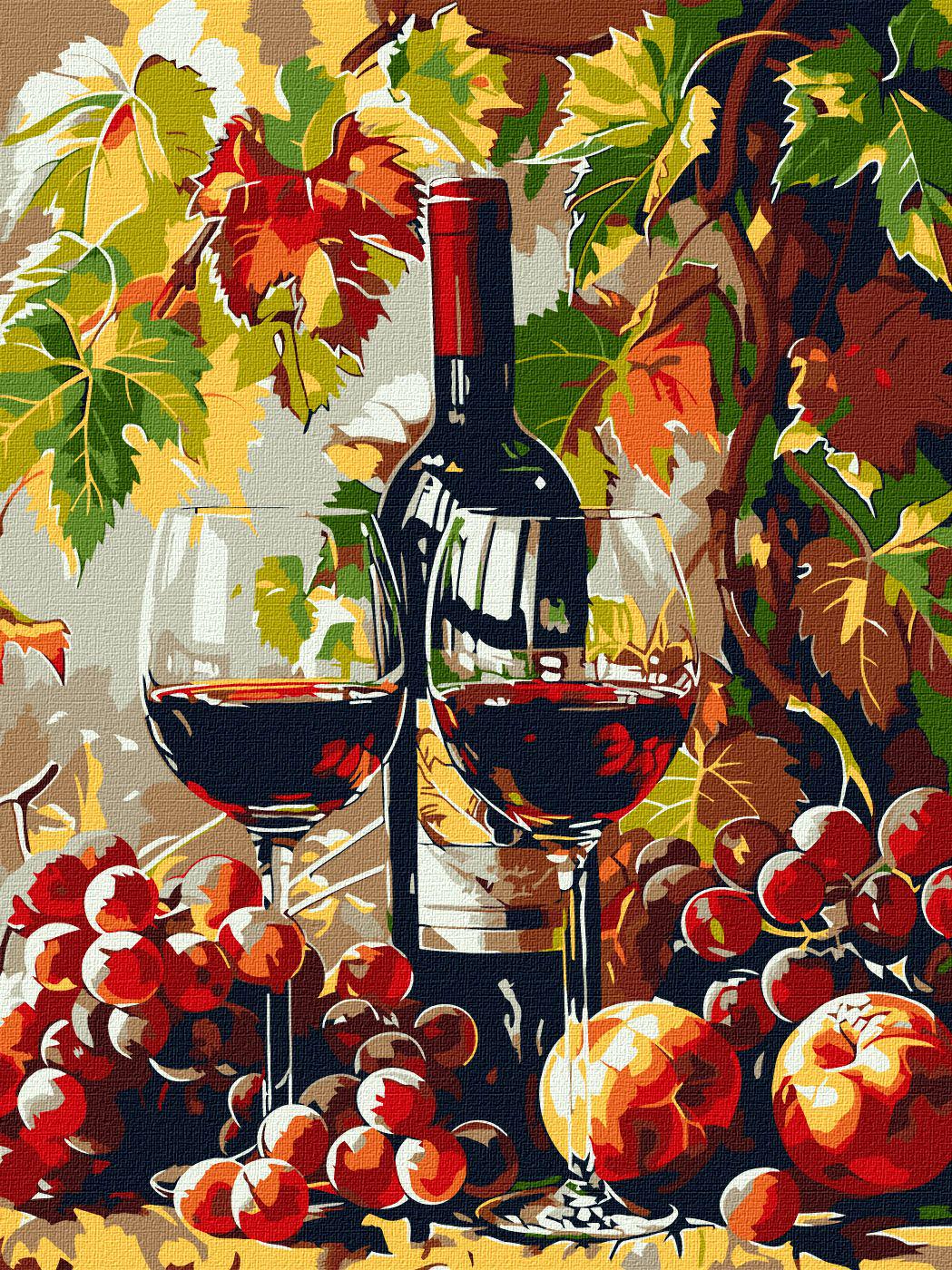 Набір для розпису по номерах Ideyka Осіннє вино КНО5705 30x40 см (MTT-189479)