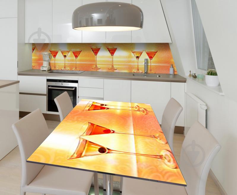 Наклейка виниловая на стол Zatarga  "Солнечный коктейль" 650х1200 мм