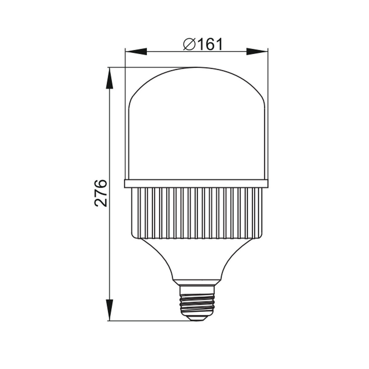 Лампа светодиодная УЕК ALFA HP сверхмощная 60W 220V 5850lm 4100K E27/E40 161х276 мм (LLA-HP-060-230-41-E27-40) - фото 2