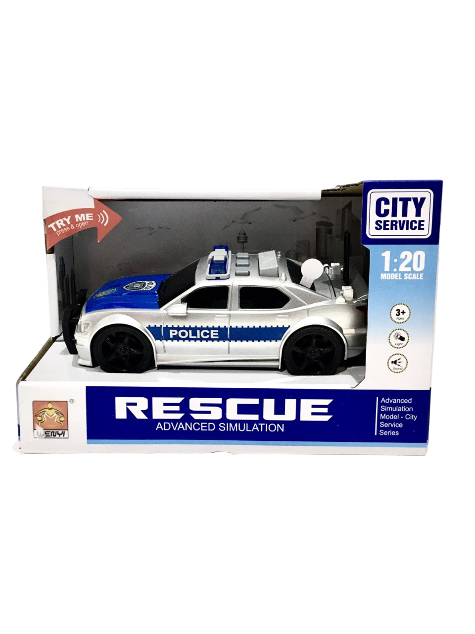 Машина полицейская WENYI звук свет инерция (WY 500 B)