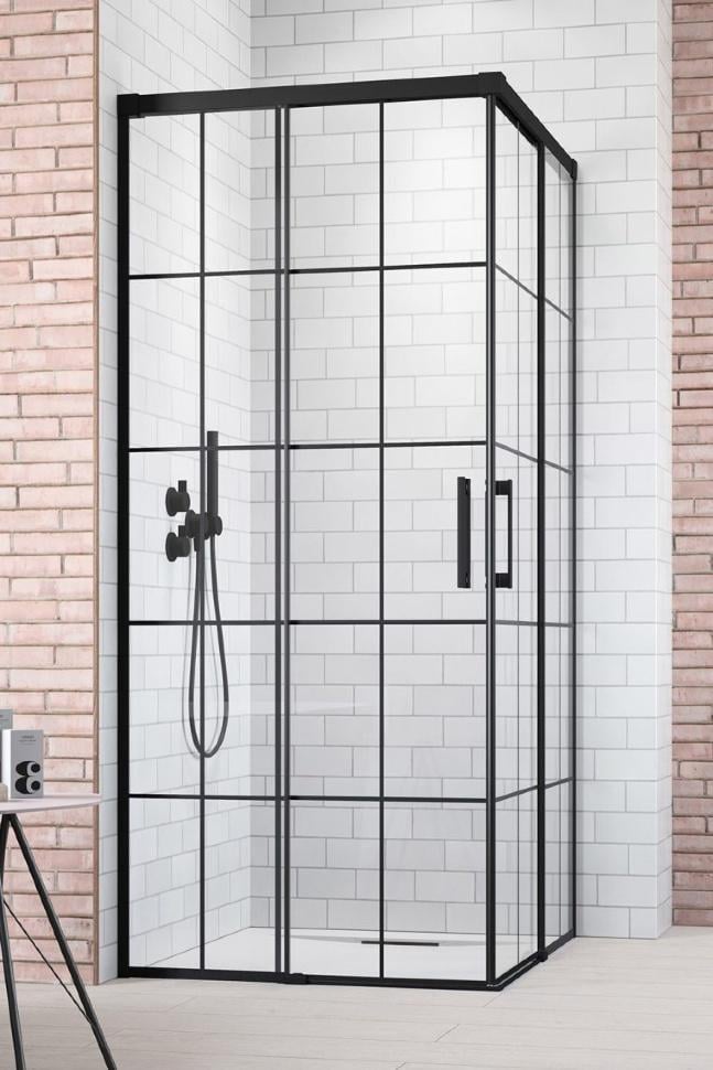 Душевая кабина левая Radaway Idea KDD 120x200,5 см Прозрачное стекло/Black (387064-54-55L)
