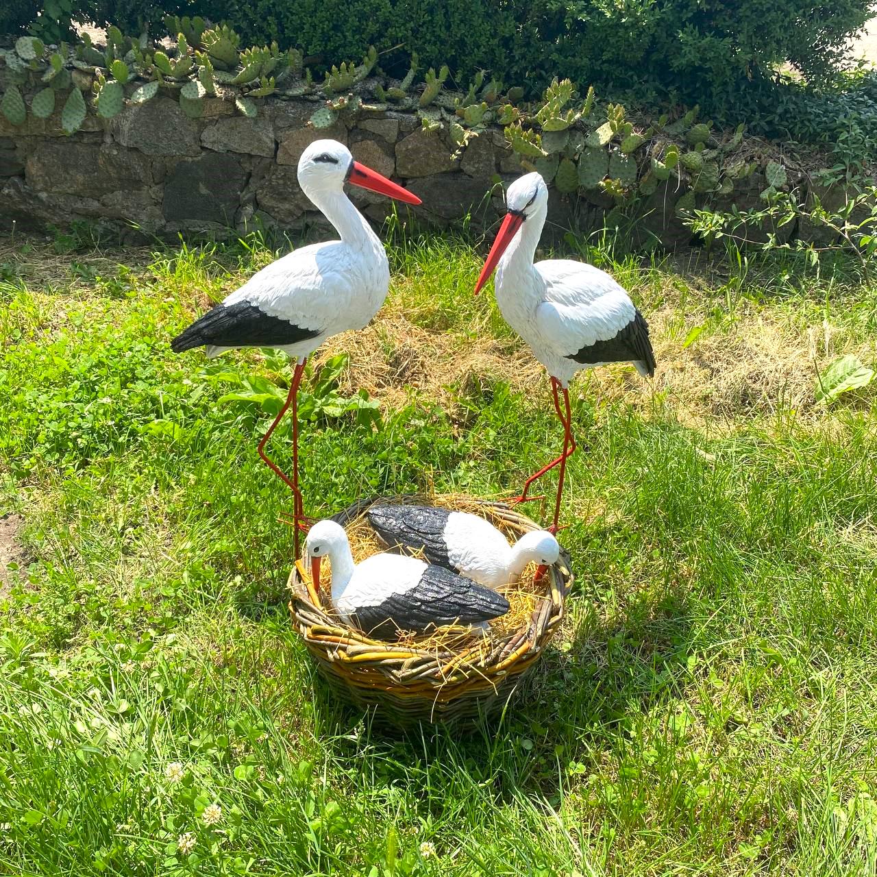 Набір садових фігур Родина лелек №148