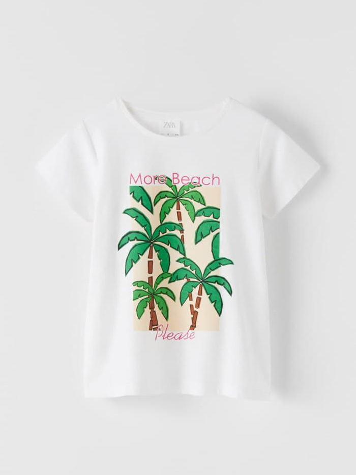 Футболка ZARA 6 лет 116 см Белый (ZR-00041)