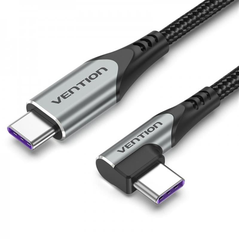 Кабель Vention USB Type-C - USB Type-C M/M 1,5 м 100W 5A Black (TAKHG)