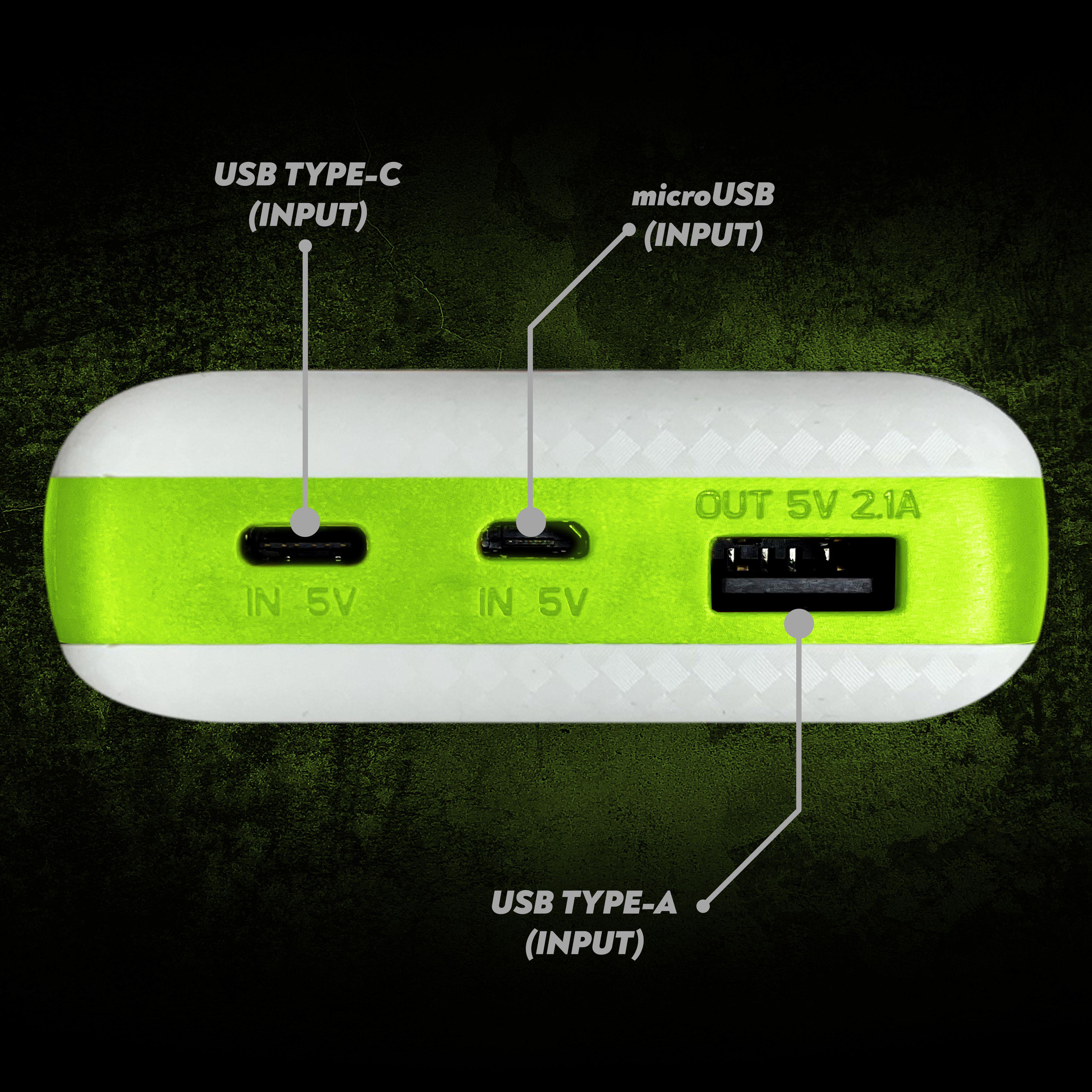 Повербанк Andowl Q-T70 быстрая зарядка/переходник для роутера 20000 mAh QC3.0 Белый/Зеленый (cee836b5) - фото 5