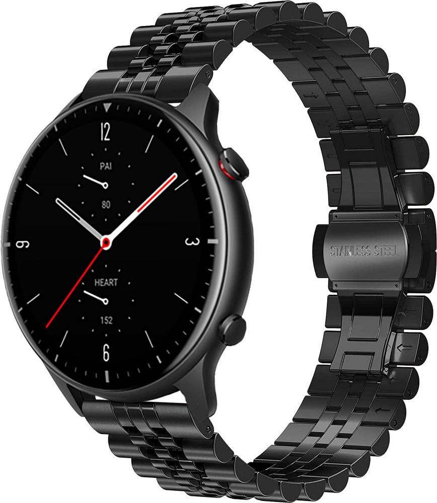 Браслет металевий Stech для Amazfit GTR 2 Black (25256-2B)