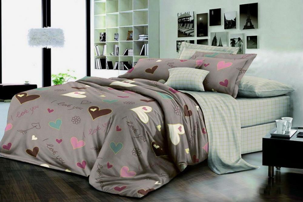 Комплект постельного белья Комфорт текстиль Ранфорс Лакки 145x215 см Семейный 70x70 см ( КТ_pvu_3576_4_70x70 )