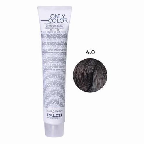 Крем-краска для волос профессиональная безаммиачная PALCO Only Color 100 мл 4.0 средне-коричневый (2522802290)