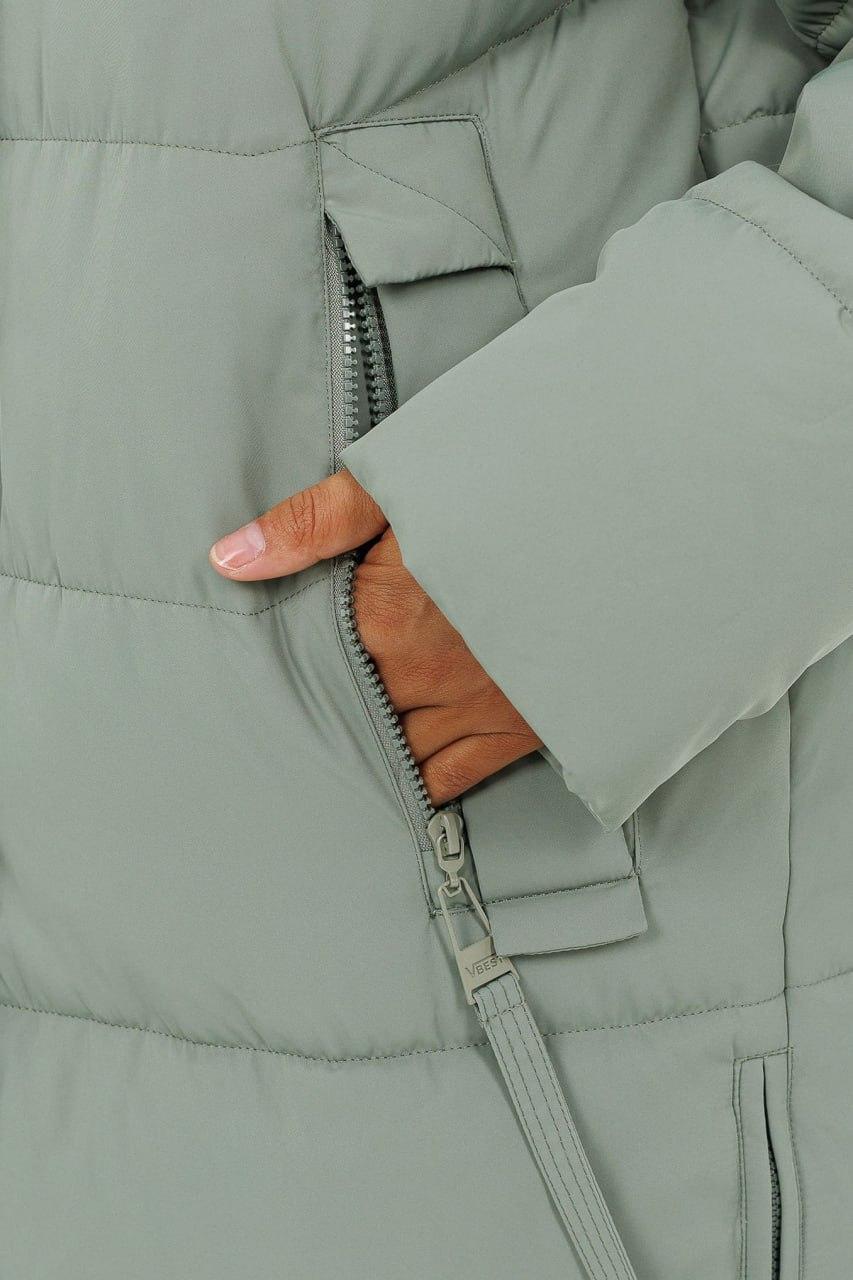 Пуховик 5924c р. 52 Оливковий - фото 4 Пуховик 5924c р. 52 Оливковий - фото 4