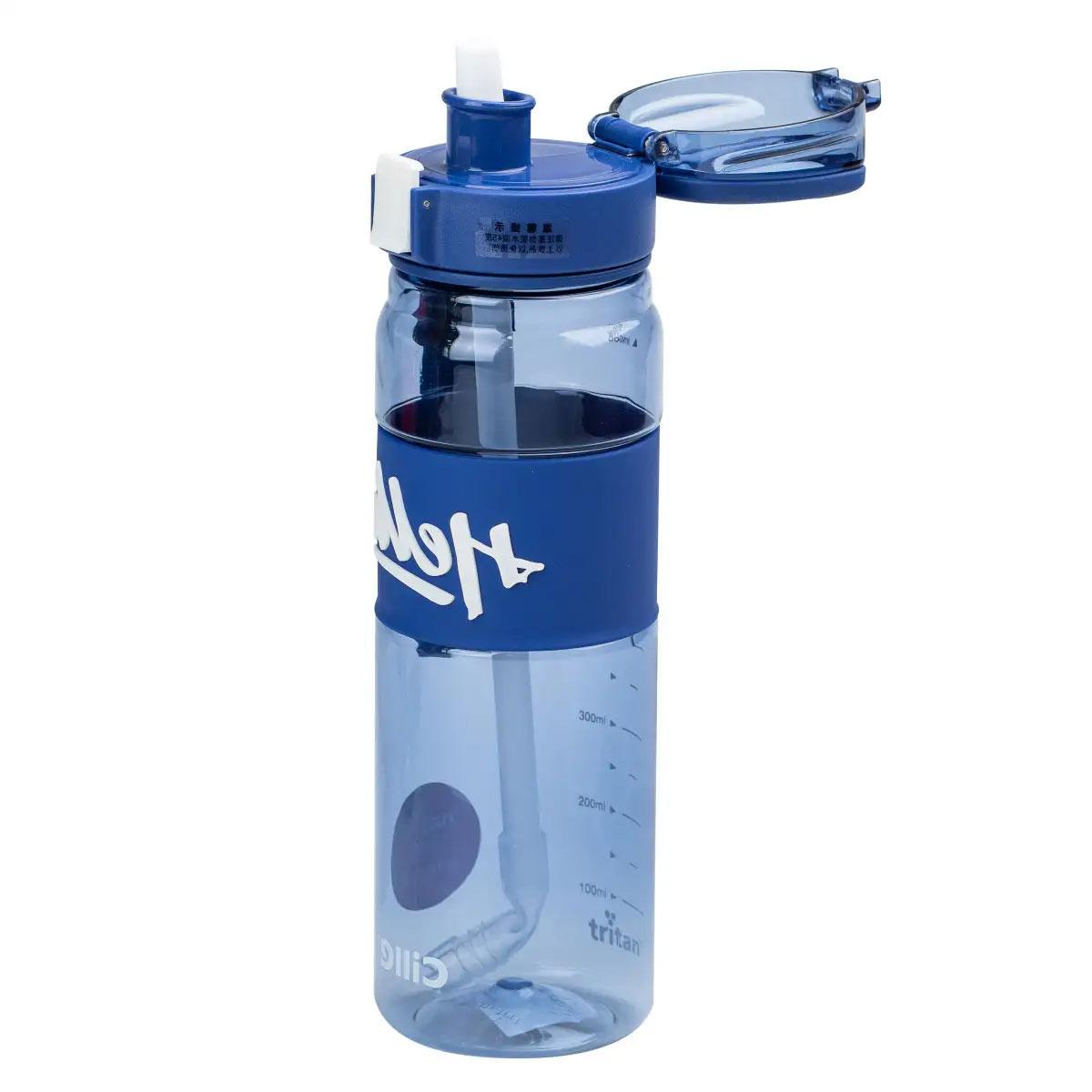 Пляшка для води тритан з ремінцем і ручкою 860 мл Синя (HP17303BL) - фото 2 Пляшка для води тритан з ремінцем і ручкою 860 мл Синя (HP17303BL) - фото 2