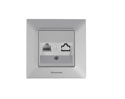 Розетка компьютерная RJ45 CAT6e Panasonic Arkedia Slim Серебряный