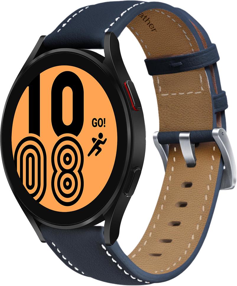 Ремешок кожаный Folsa для Galaxy Watch 4 44 мм Dark Blue (31517-5D)