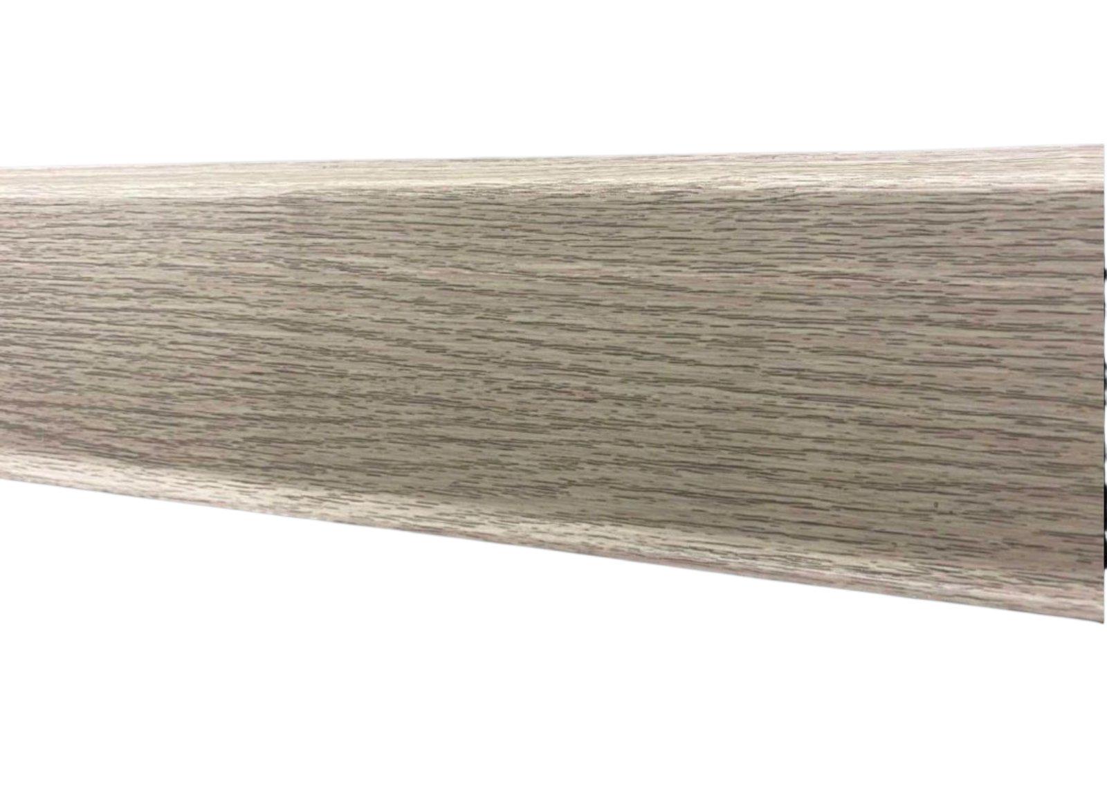 Плинтус КСК Система ПВХ 80х22х2200 мм Дуб снежный 215