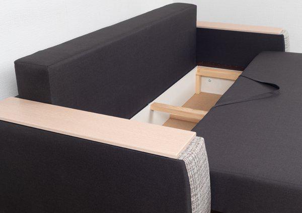 Диван еврокнижка Граф с подушками и нишей 195х140 см Серый (1764189426) - фото 4 Диван еврокнижка Граф с подушками и нишей 195х140 см Серый (1764189426) - фото 4