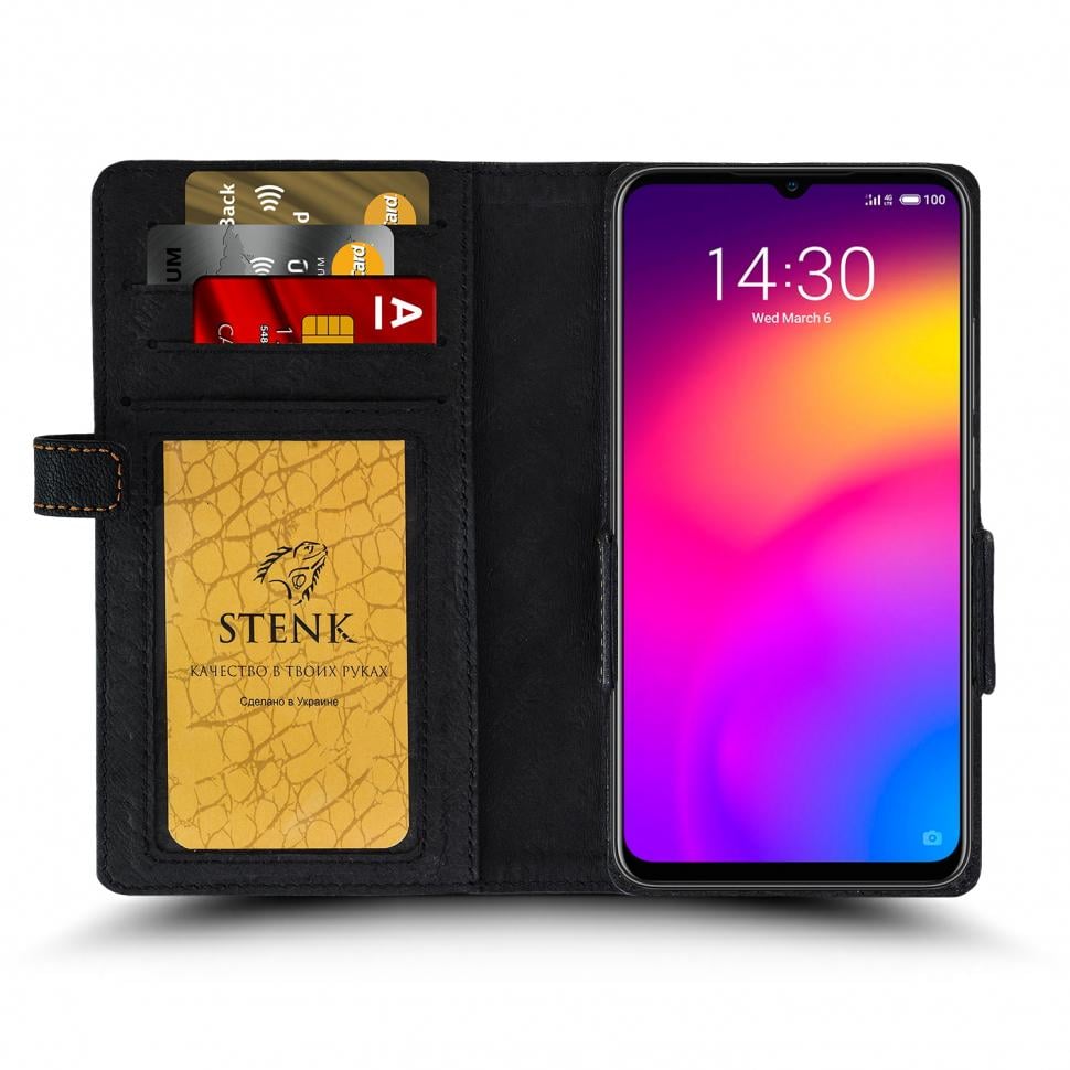 Чехол книжка Stenk Wallet для Meizu Note 9 Черный (64143)