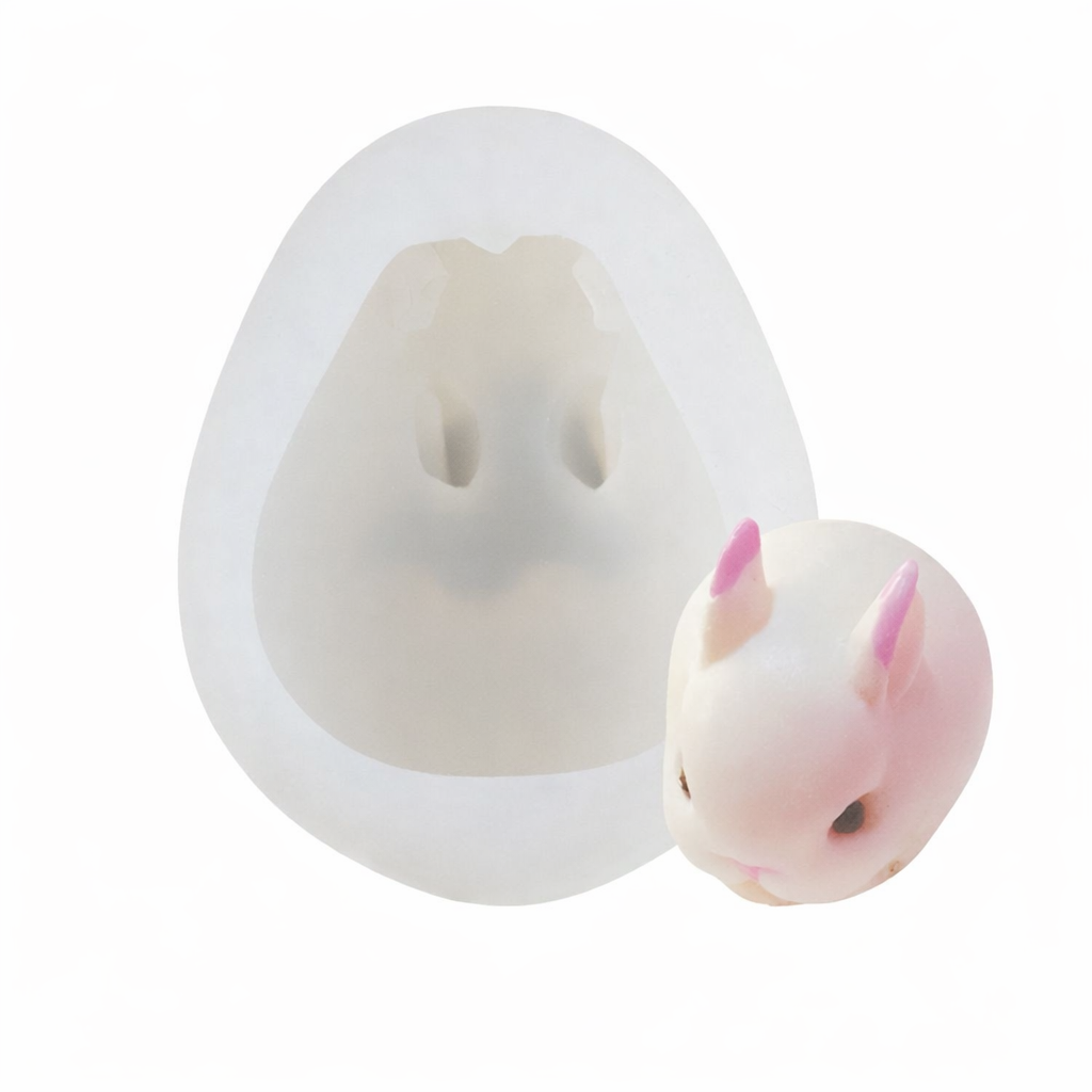 Молд 3D силиконовый Пасхальный зайчик 59x73 мм Белый (115115)