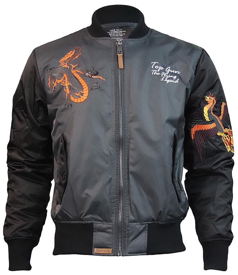 Бомбер Top Gun The Flying Legend Bomber Jacket 4XL Charcoal (TGJ1634C4XL)