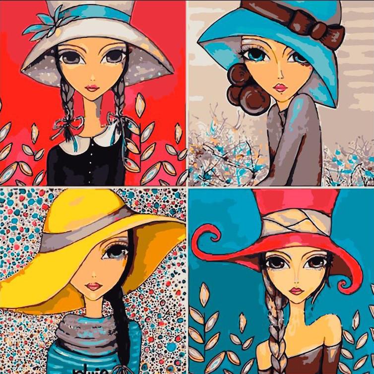 Картина по номерам Идейка Яркие девочки 40x40 см (skl-КНО2681)