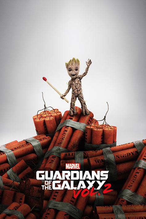 Постер плакат Стражи Галактики 2 Динамит/Guardians Of The Galaxy Vol 2 Groot Dynamite 61x91,5 см