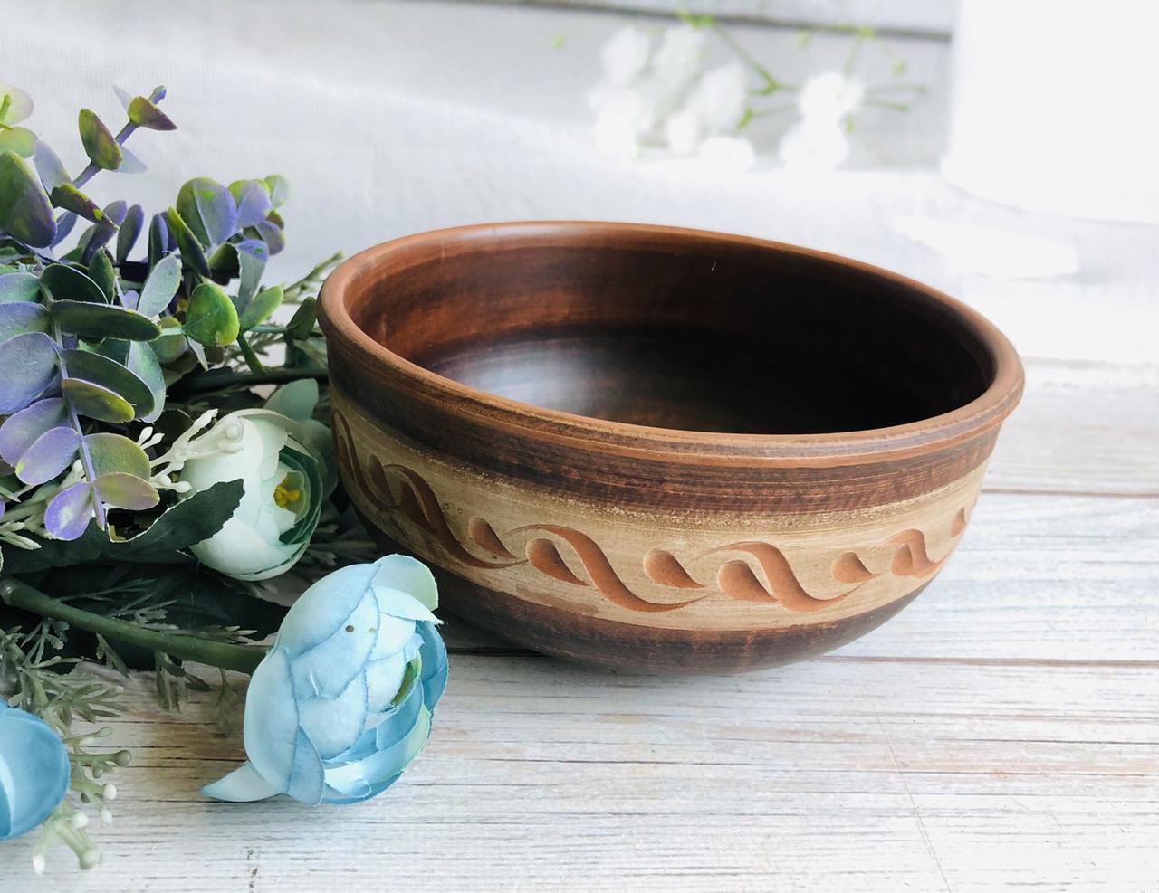 Миска из красной глины Ангоб 1 л (998125201)