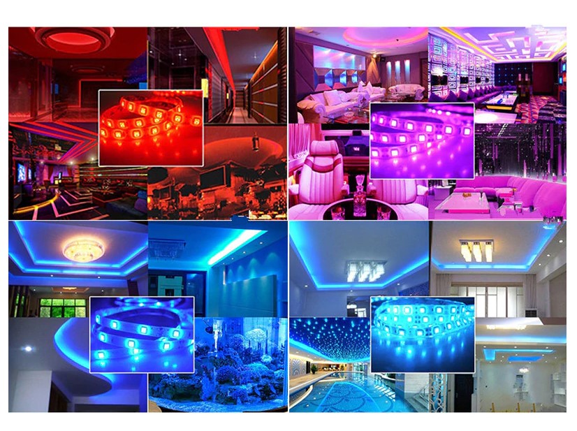 Світлодіодна стрічка влагозахищена UKC LED 5050 SMD RGB 12 v 5 м - фото 5