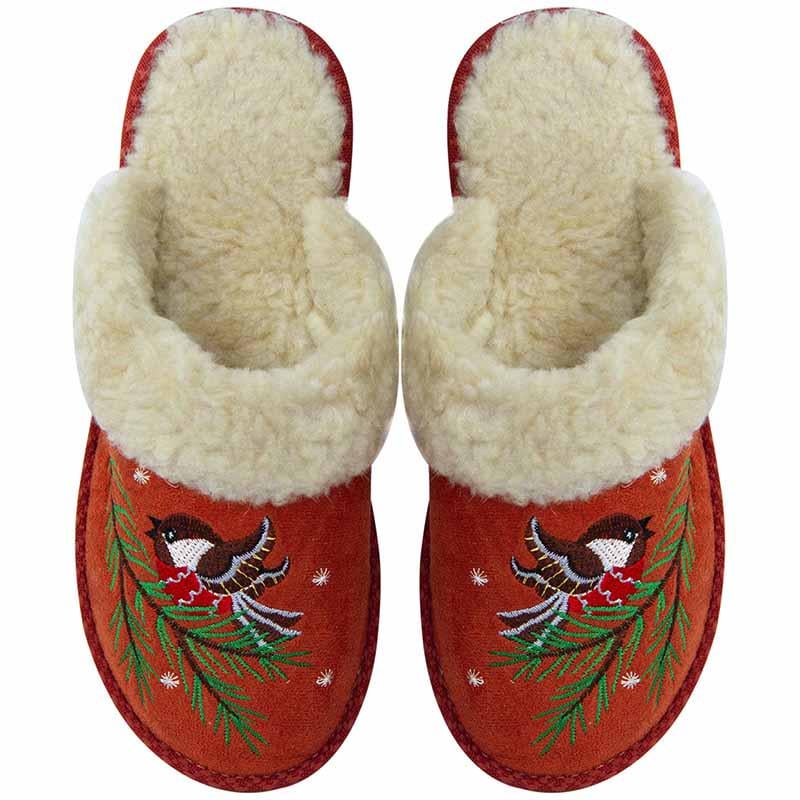Тапочки женские Белста овчина синичка р. 40 Оранжевый (4100645_40)