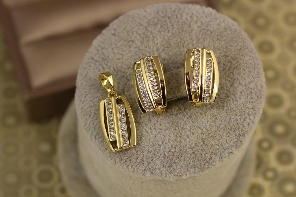 Набор Xuping Jewelry Лучи Лимонный (31919376)