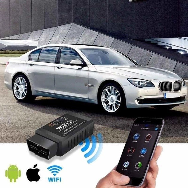 Автосканер ELM327 OBD WiFi/iOS/Android Чорний (1774967453) - фото 11