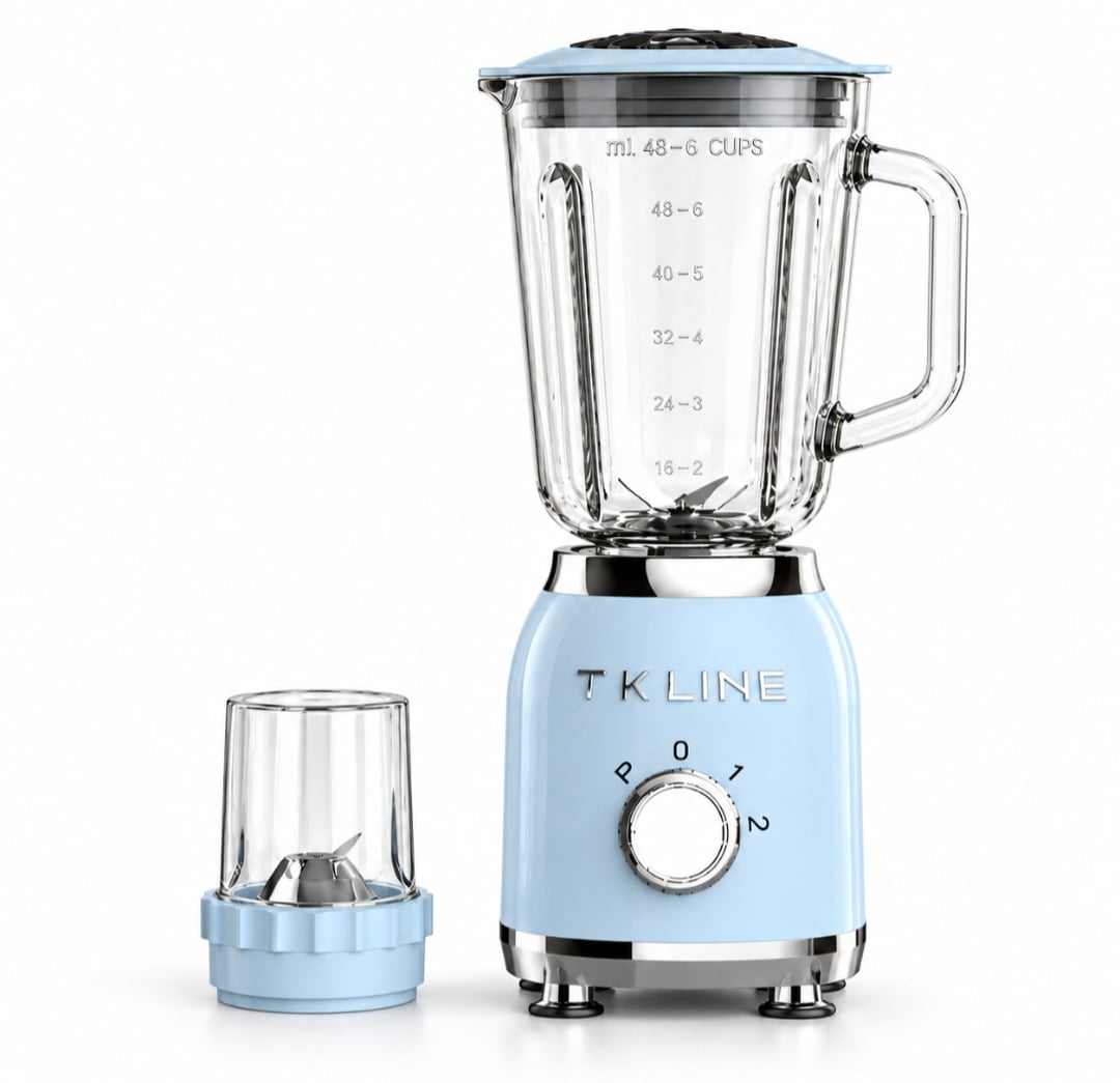 Блендер стационарный T.K.Line TK00282-BL 2в1 1,5 л 3000 Вт Голубой (TK00282-BL)