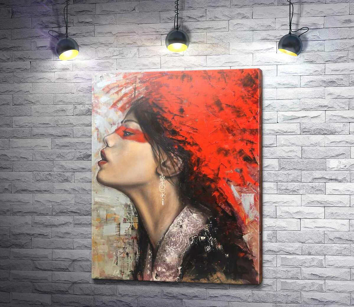 Картина ArtPoster Чарівна дівчина зацікавлено дивиться вдалину 38x50 см Модуль №1 (003924)