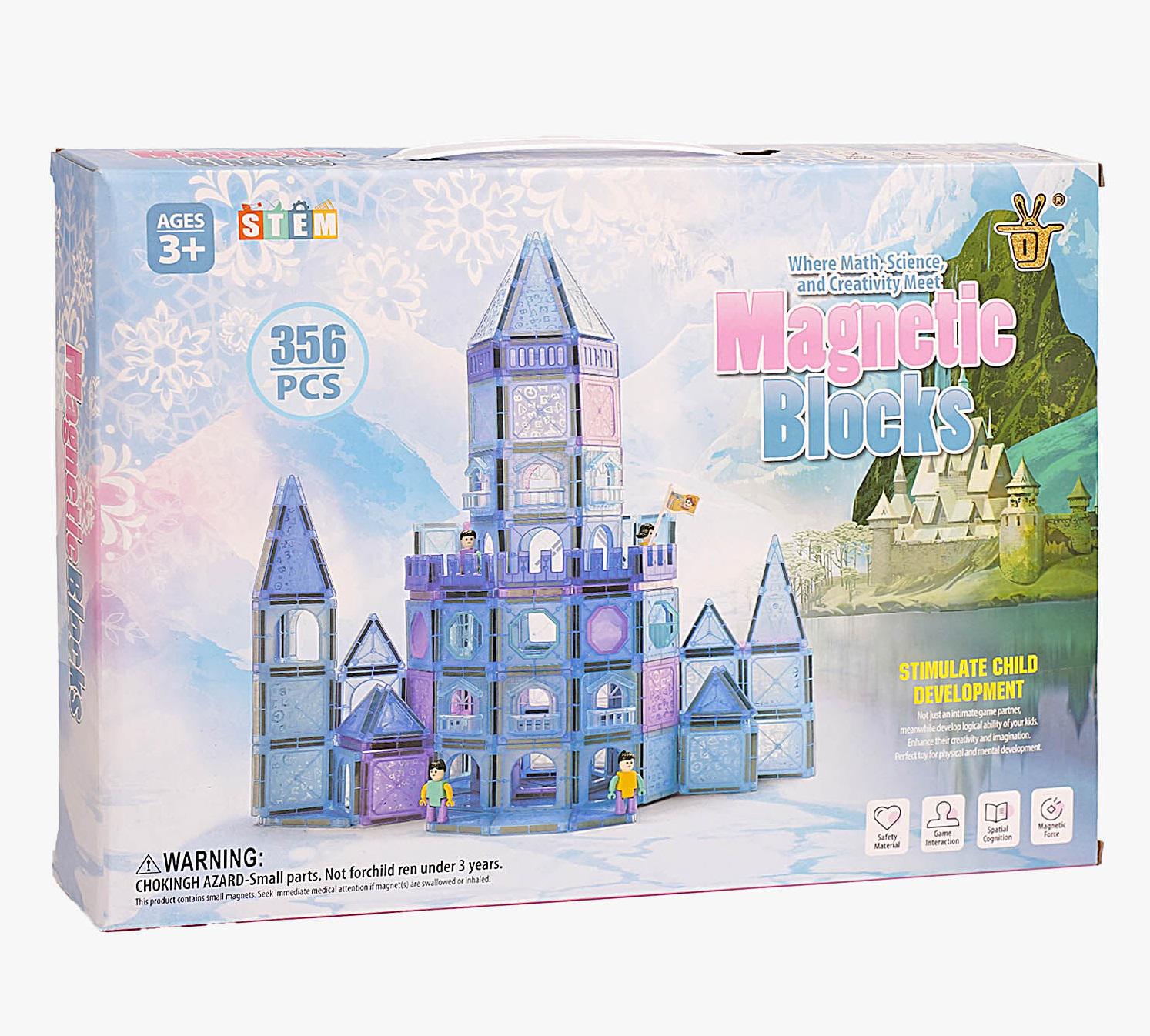 Конструктор магнітний Magnetic Blocks 356 деталей/герої/наліпки Multicolor (155363) - фото 3